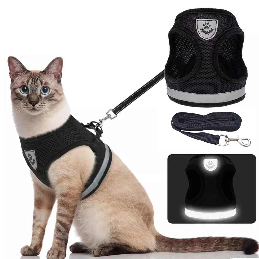 Breathable-Cat-Harness-And-Leash-Escape-Proof-Pet-Clothes-Kitten-Puppy-Dogs-Vest-Adjustable-Easy-Control-1