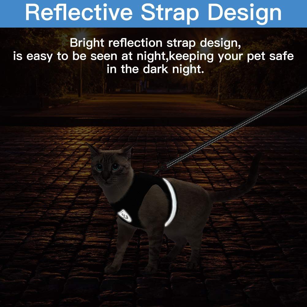 Breathable-Cat-Harness-And-Leash-Escape-Proof-Pet-Clothes-Kitten-Puppy-Dogs-Vest-Adjustable-Easy-Control-4