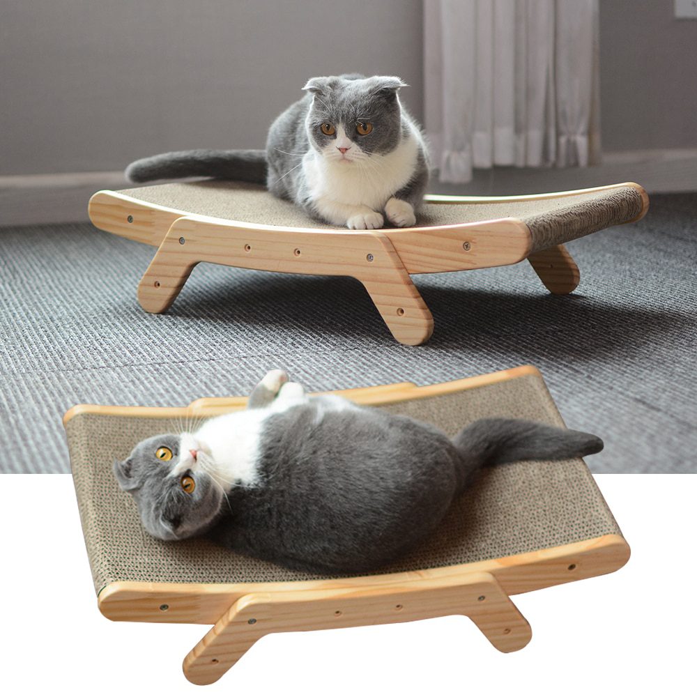 Wooden-Cat-Scratcher-Scraper-Detachable-Lounge-Bed-3-In-1-Scratching-Post-For-Cats-Training-Grinding-1
